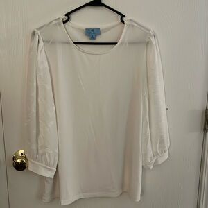Cece white blouse size medium